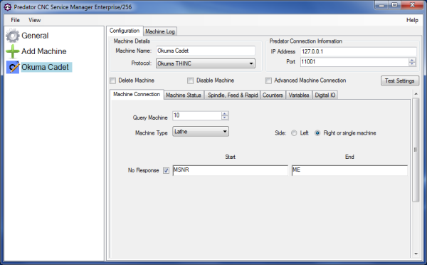 Predator MDC Software for Okuma CNCs