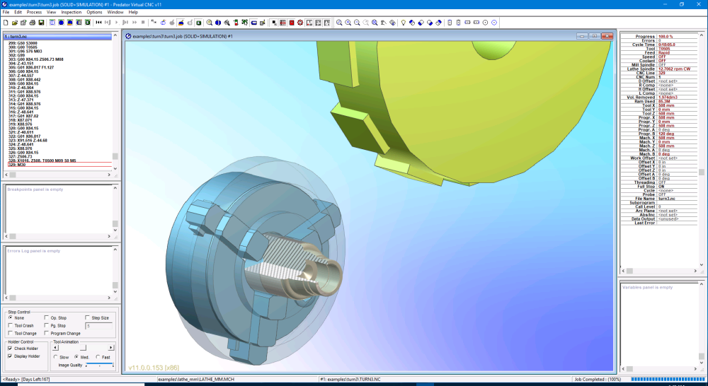 Predator Virtual CNC v11 Turning Improvements